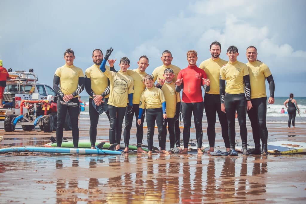 Group weekend surfing and coasteering packages