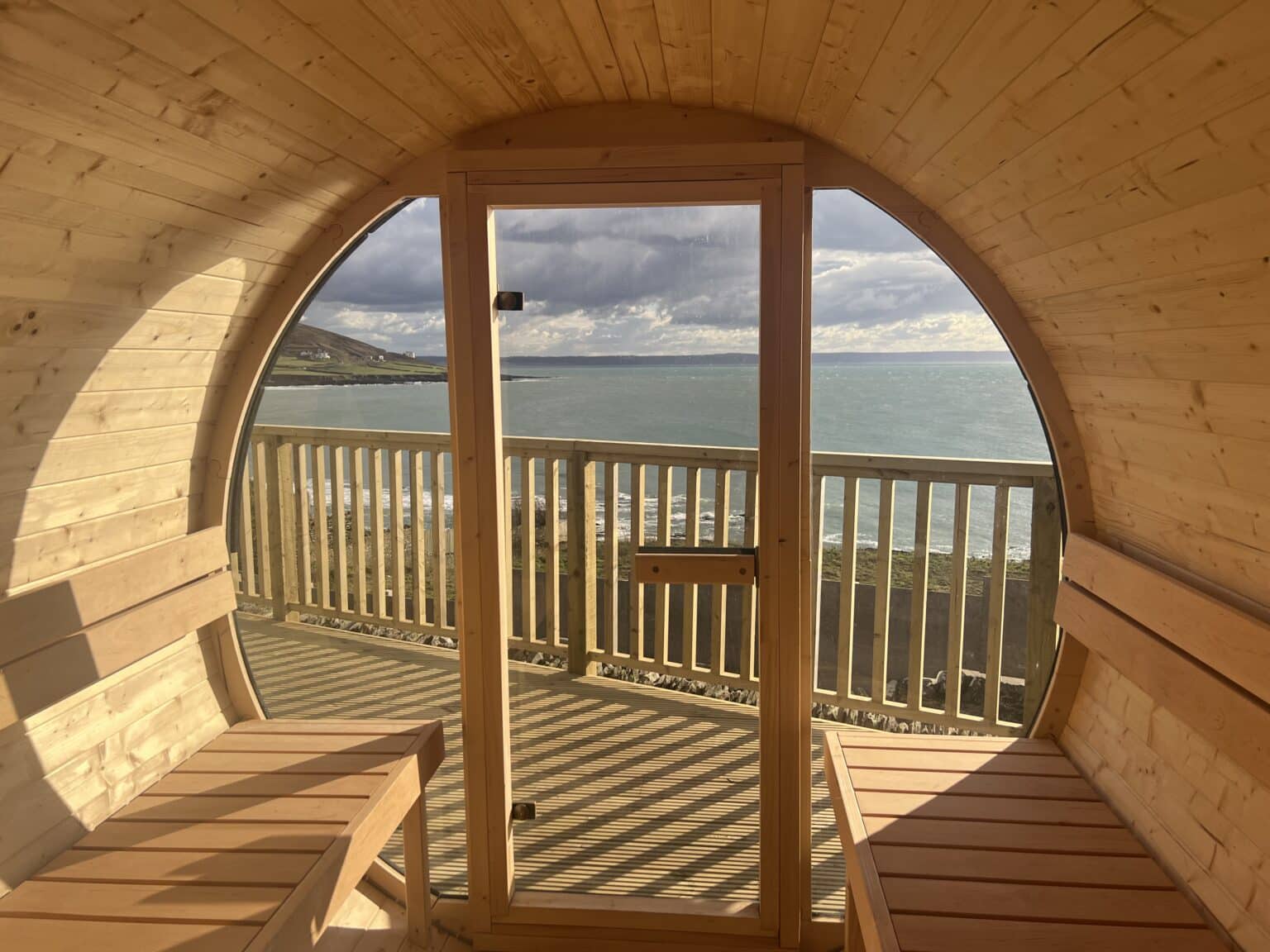 Croyde Wood Fired Sauna and Cold Water Plunge overlooking Croyde Bay