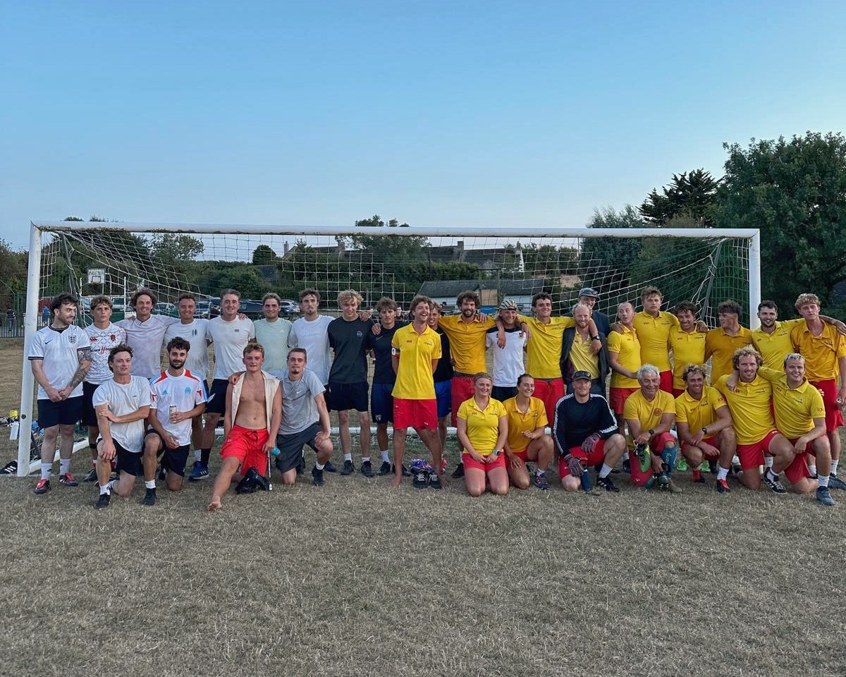 Surfing Croyde Bay and North Devon RNLI Lifeguards Football Match